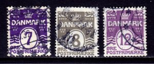 Denmark - Scott #92, 93, 96 - Used - SCV $19