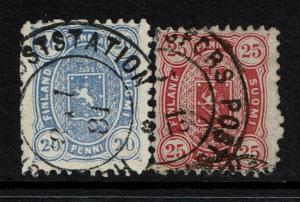 Finland SC# 21 and 22, Used, 22 very minor toning - Lot 100317
