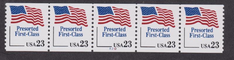 US #2605 Flag Presort F-VF MNH PNC5 #A212