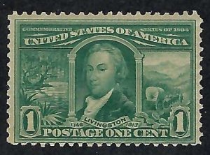 US Scott #323 Mint OG NH F-VF with crease