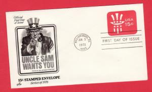 #U581 Uncle Sam Envelope - Artcraft Cachet!