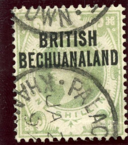 Bechuanaland 1894 QV 1s green very fine used. SG 37. Sc 37. 