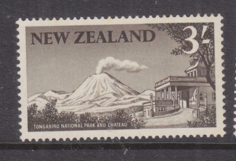 NEW ZEALAND, 1960 Tongariro National Park, 3s. Blackish Brown, mnh.