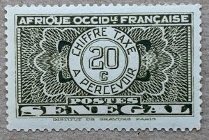 Senegal 1935 20c postage due, unused. See note. Scott J25, CV $0.25
