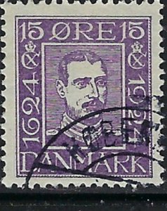 Denmark 168 Used 1924 issue (an1924)