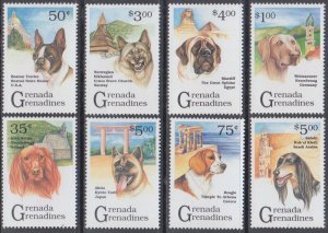 GRENADA GRENADINES Sc # 1504-11 MNH CPL SET of 8 - VARIOUS DOGS