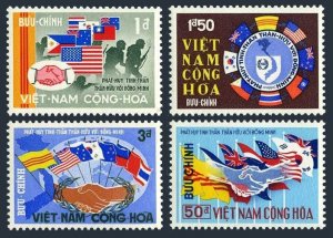 Viet Nam South 327-330, MNH. Mi 404-407. Viet Nam's allies, 1968. SEATO, Flags.