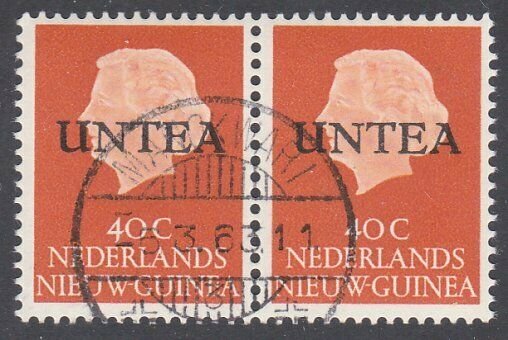 NETHERLANDS NEW GUINEA 1962 40c UNTEA overprint fine used pair..............G363
