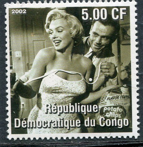 Congo 2002 Marilyn Monroe Set 1 value Perforated Mint (NH)