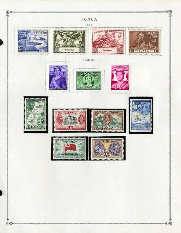 Tonga Clean Mint 1940s to 1980 Stamp Collection