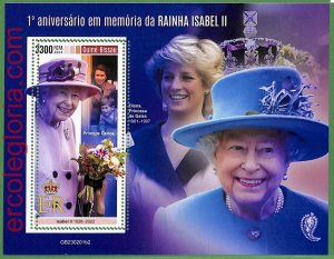 B1490 - GUINE-BISSAU - ERROR MISPERF Stamp Sheet -2023 - Queen Elizabeth II-