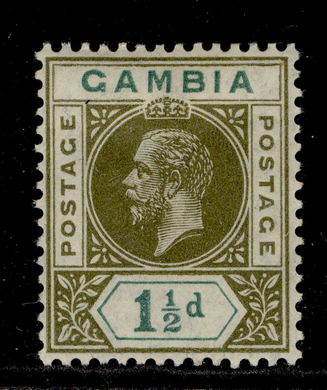 GAMBIA GV SG110, 1½d olive-green & blue-green, M MINT.