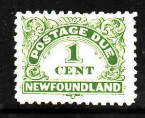 Newfoundland-Sc#J1a- id8-unused hinged 1c postage due-1939-