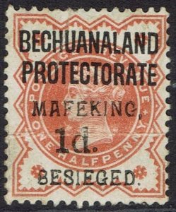 MAFEKING BOER WAR 1900 QV BECHUANALAND 1D ON ½D