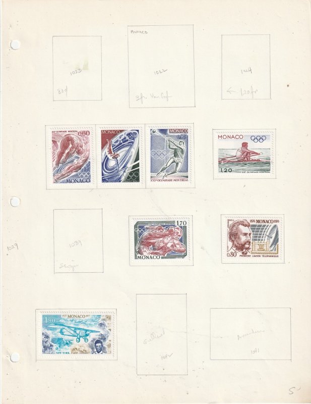 Monaco Collection F - 6 Scans - All the stamps are in the scans.