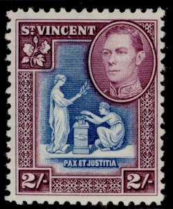 ST. VINCENT GVI SG157, 2s blue & purple, M MINT.