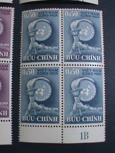 ​VIETNAM STAMP:1958 VERY OLD FREEDOM OF HUMAN RIGHTS RARE MNH BLOCK OF 4 VF