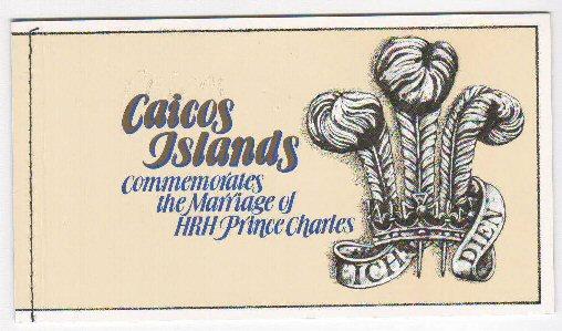 Caicos Islands #12 Self Adhesive Booklet MNH