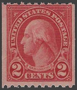 #606 2c George Washington Coil Single 1923 Mint NH