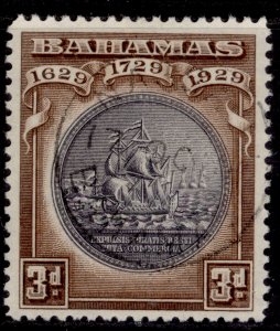 BAHAMAS GV SG127, 3d black & deep brown, VFU. Cat £15. CDS