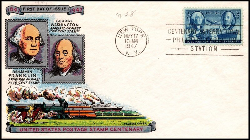 Scott 947 3 Cents Centenary Fluegel FDC Unaddressed Planty 947-28 