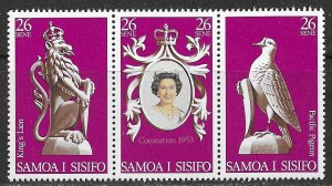 Samoa ~ Scott # 472a-c ~ MNH ~ Elizabeth II Coronation Anniversary