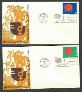 United Nations New York #258 - 259 Equity unaddressed FDCs