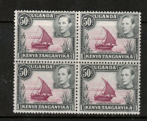 Kenya Uganda Tanganyika SG #144b Very Fine Never Hinged Block