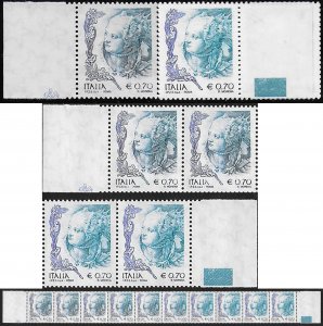 2004 Italia Venezia nero e ardesia striscia MNH