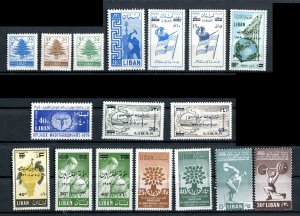 Liban Lebanon Lot 50's-60's Regular & Air Mail Lot Mint Hinged