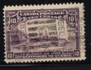 Canada Sc 101 1908 10c view of Quebec stamp used