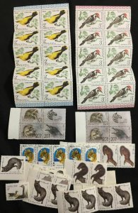 RUSSIA Wildlife Birds Blocks MNH (Apprx 400 Stamps) (W231