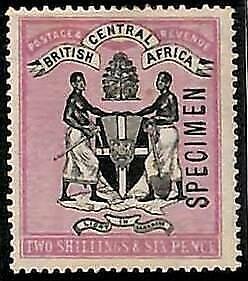 94895f - BRITISH  CENTRAL AFRICA - STAMP - SG # 26 -  Mint Hinged - SPECIMEN 