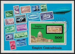 SALE Central African Empire 'Graf Zeppelin' Flights MS 1977 CTO SG#MS514