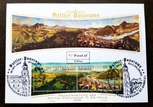 *FREE SHIP Austria Sattler's Cyclorama Painting 2005 Mountain (maxicard) *rare