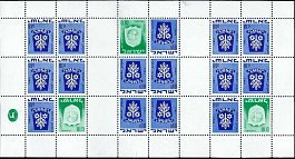 ISRAEL   # 389a MNH BOOKLET PANE OF 18  (1)