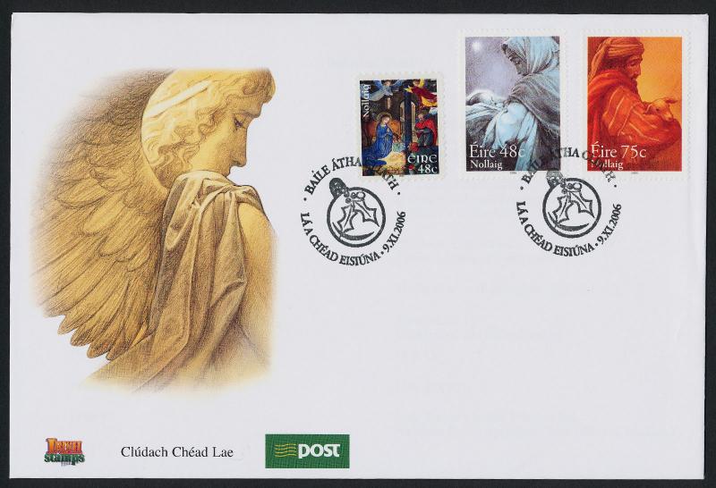 Ireland 1695-7 on FDC - Christmas, Art