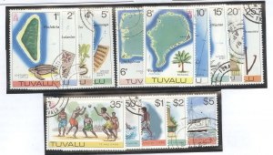 Tuvalu #23-37 Used Single (Complete Set) (Maps)