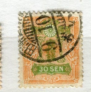 JAPAN; 1900s early Taisho series fine used 30s. value fair Postmark