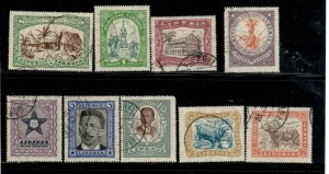 LIBERIA #214-220,222,223a,227a  1923  DEFINITIVES       F-VF  USED