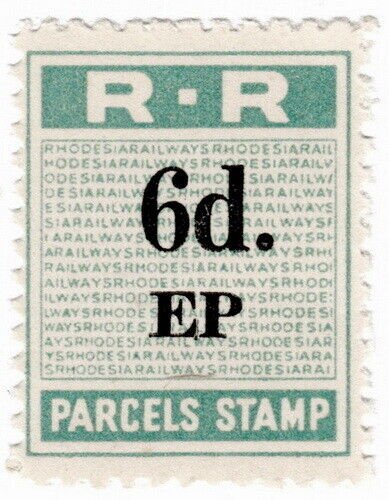 (I.B) Rhodesia Railways : Parcels Stamp 6d (Pemba)