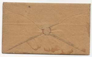 US 19th Century Cover Scott #10a Tied by Black CDS Dec 6, 1851 w/ Letter