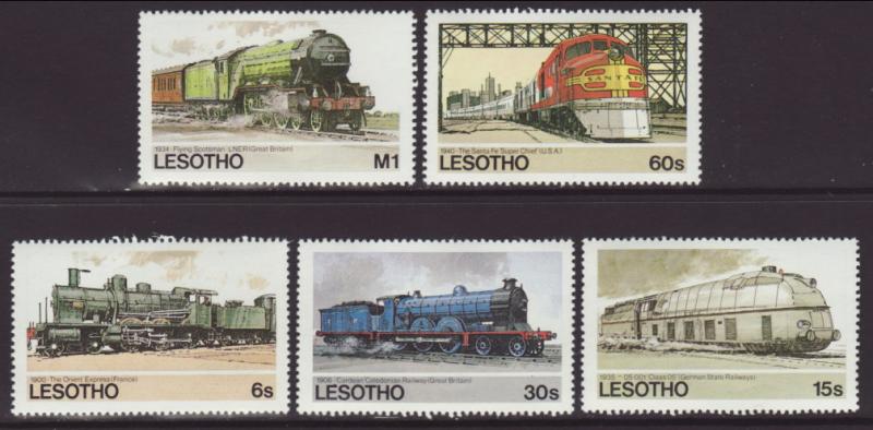 Lesotho 453-457 Trains MNH VF