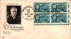 #933 Franklin D. Roosevelt FDR – Artcraft Cachet EV22