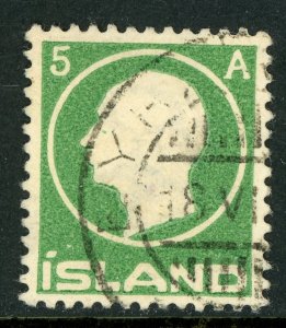 Iceland 1912 Frederik VIII 5a Green Scott # 92 VFU D8
