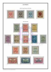 Austria 1850-2020 (2 albums) PDF STAMP ALBUM PAGES