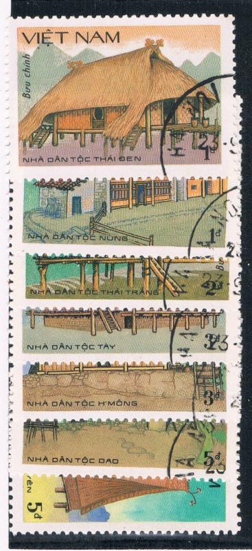 Vietnam 1648-54 Set Used Houses (V0029)