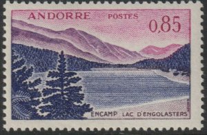 French Andorra Sc# 152 Engolasters Lake, 1961 85c issue MNH CV $22.00