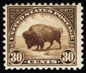 US 569 MNH VF 30 Cent Buffalo-Olive Brown