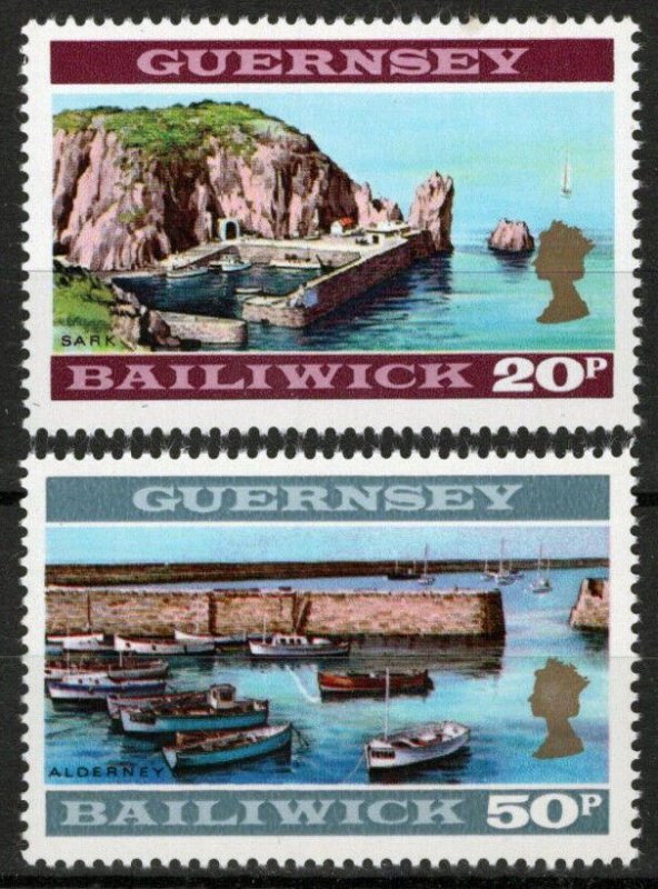 ZAYIX Guernsey 54-55 MNH Boats Harbors 021423S99M